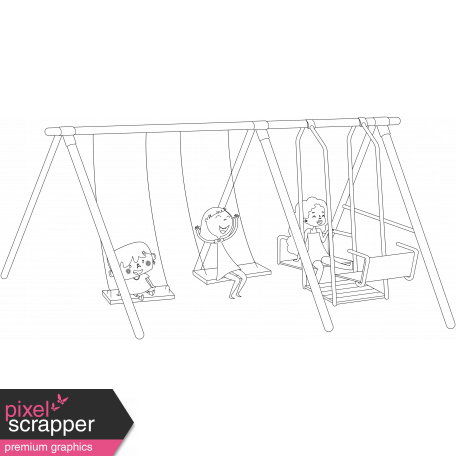 how to draw swing set