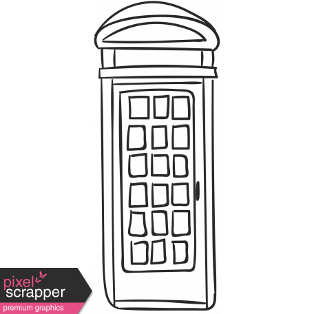 Red Telephone Booth Illustration