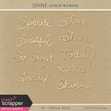Shine Gold Words Kit