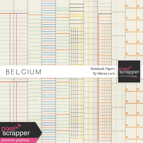 Belgium Notebook Papers Kit