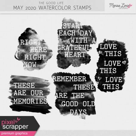 The Good Life: May 2020 Watercolor Stamps Kit