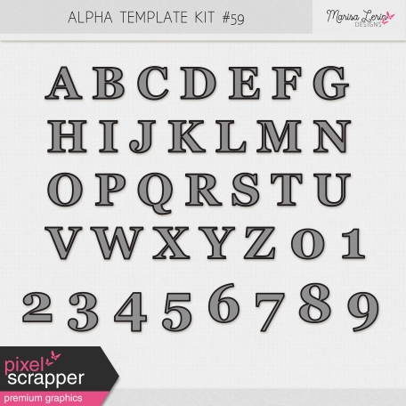 Alpha Template Kit #59 by Marisa Lerin graphics kit | DigitalScrapbook ...