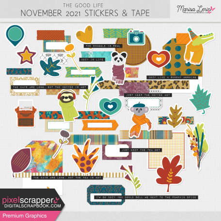 The Good Life: November 2021 Stickers & Tape Kit