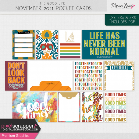 The Good Life: November 2021 Pocket Cards Kit By Marisa Lerin Graphics ...