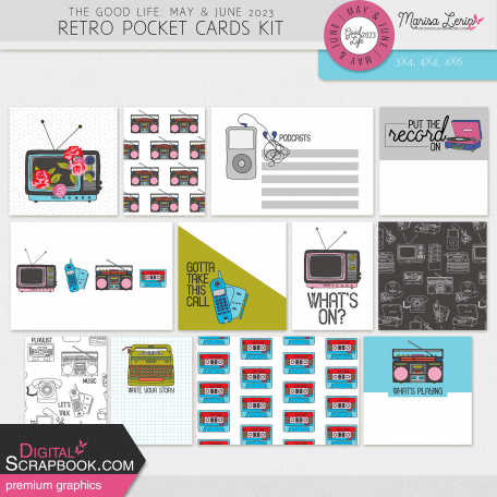 The Good Life: May & June 2023 Retro Pocket Cards Kit