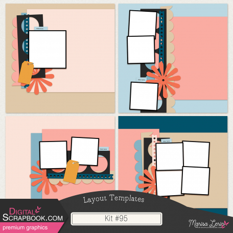 Layout Templates Kit #95 by Marisa Lerin graphics kit ...