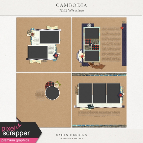 Cambodia Album Pages by Elif Şahin graphics kit | DigitalScrapbook.com ...