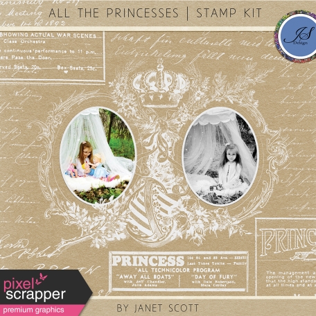 All the Princesses - Stamp Kit by Janet Kemp graphics kit ...