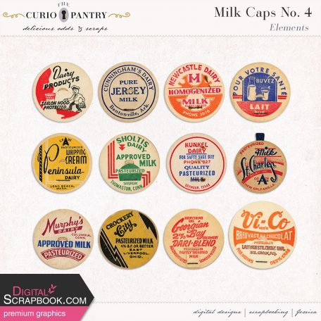 Milk Caps No. 4 by Jessica Dunn ️ graphics kit | DigitalScrapbook.com ...