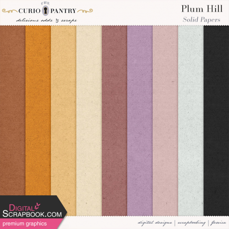 Plum Hill Solid Papers by Jessica Dunn 🍁 graphics kit ...