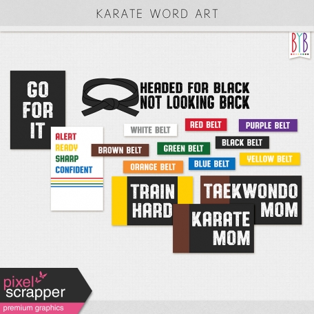 Karate Word Art Kit