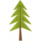 Outdoor Adventures- Sticker- Green Pine Tree