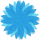 Brighten Up Paper Flower- Blue