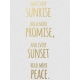 Sunrise Promise Sunset Peace- Golden Ocean Journal Card