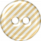 Tan &amp; White Striped Plastic Button