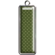 Green Patterned Rectangle Pendant