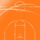 Basketball Paper Court- Orange