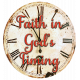 Faith in God&#039;s Timing Chipboard Clock Word Art