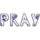 Purple and Turquoise word art: Pray