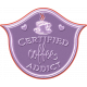 Purple and Orange Certified Coffee Addict