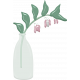Flowers in Green Vase