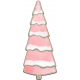 Pink Christmas Tree Chipboard