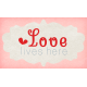 Our House Collab- Word Art- Love Lives Here Tag