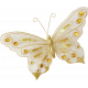 Shine - White & Gold Butterfly
