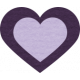 The Good Life: August Bits &amp; Pieces- Light Purple Heart with Dark Purple Rim