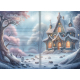 Winter Castle Junk Journal Background 1