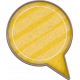 Chipboard Speech bubbles- Yellow