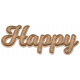 5th Anniversary Wood Happy Word Art 