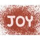 Christmas Village Wordart- Joy Wordart brown and white