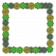 Frame – Green Flowers-Leaves Square