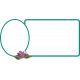 Double With Pink Flower- Teal Frames
