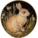 Easter Embroidered Badge Rabbit 02