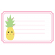 Cute Fruits Print Tag Pineapple