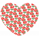 Vintage Xmas Print Heart 6 Untextured