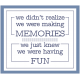 The Good Life- May 2020 Labels &amp; Words- Making Memories Having Fun