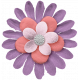 Make A Wish Elements Kit- Layered Flower 1 Purple