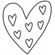 The Good Life: May & June Sticker outline heart 3 template