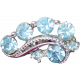 Summer Day- Blue Bejewelled Brooch