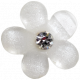 Slice of Summer- White Flower Button