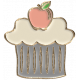 Apple Crisp- Enamel Cupcake Charm 01