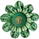 Rustic Charm- Green Flower