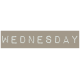 Work From Home- Wednesday Word Label Brown