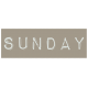 Work From Home- Sunday Word Label Brown