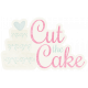 Shabby Wedding- Cut the Cake Sticker
