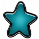 Winter Puffy Sticker Blue Star