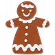 Stitched Christmas Gingerbread Girl Element